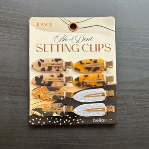 No-Dent Hair Clips - Tortoise and White